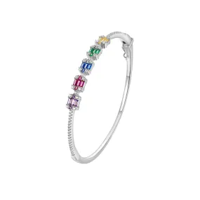 THIALH - Rainbow - White Sterling Silver Bangle