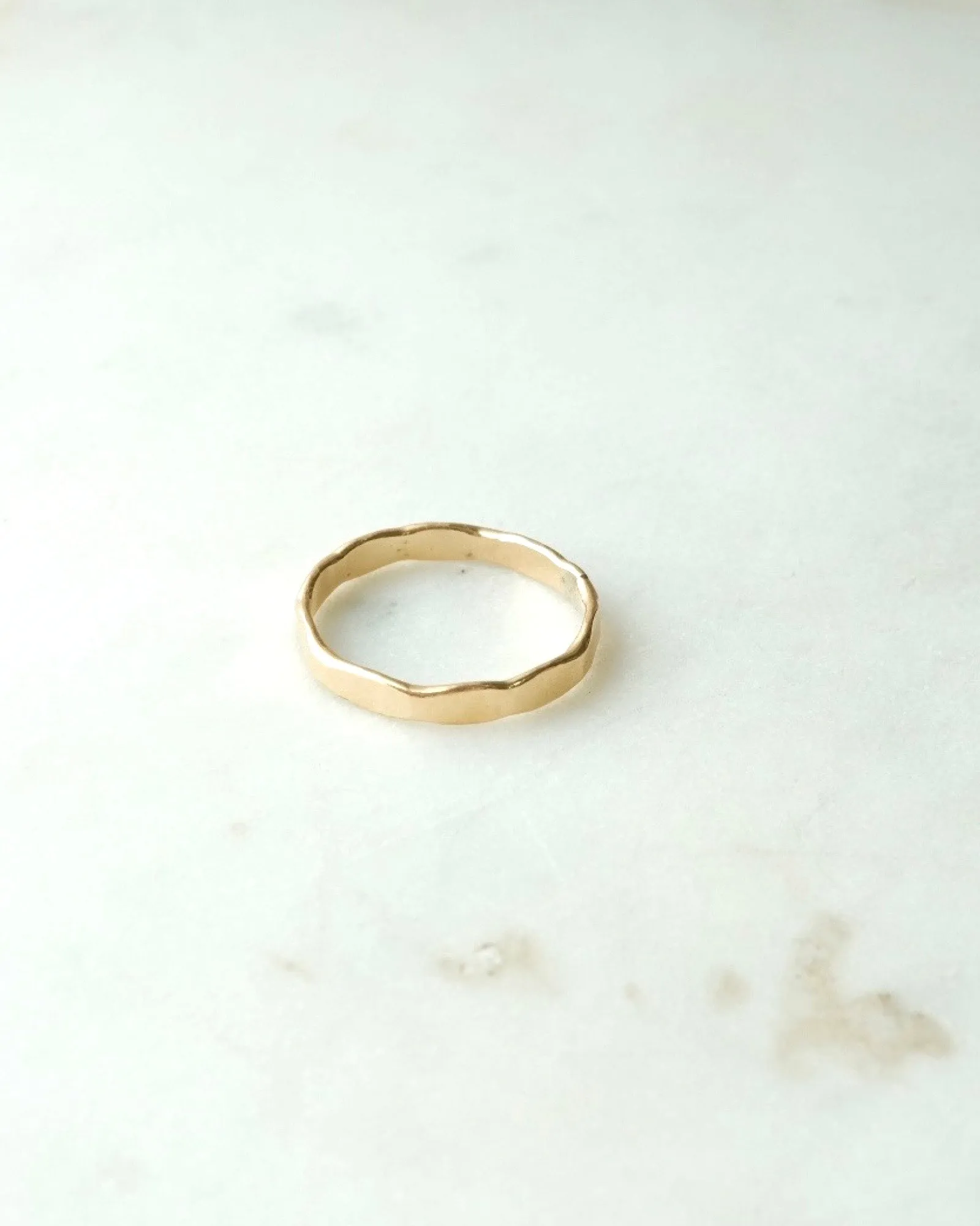 Thick Hammered Ring