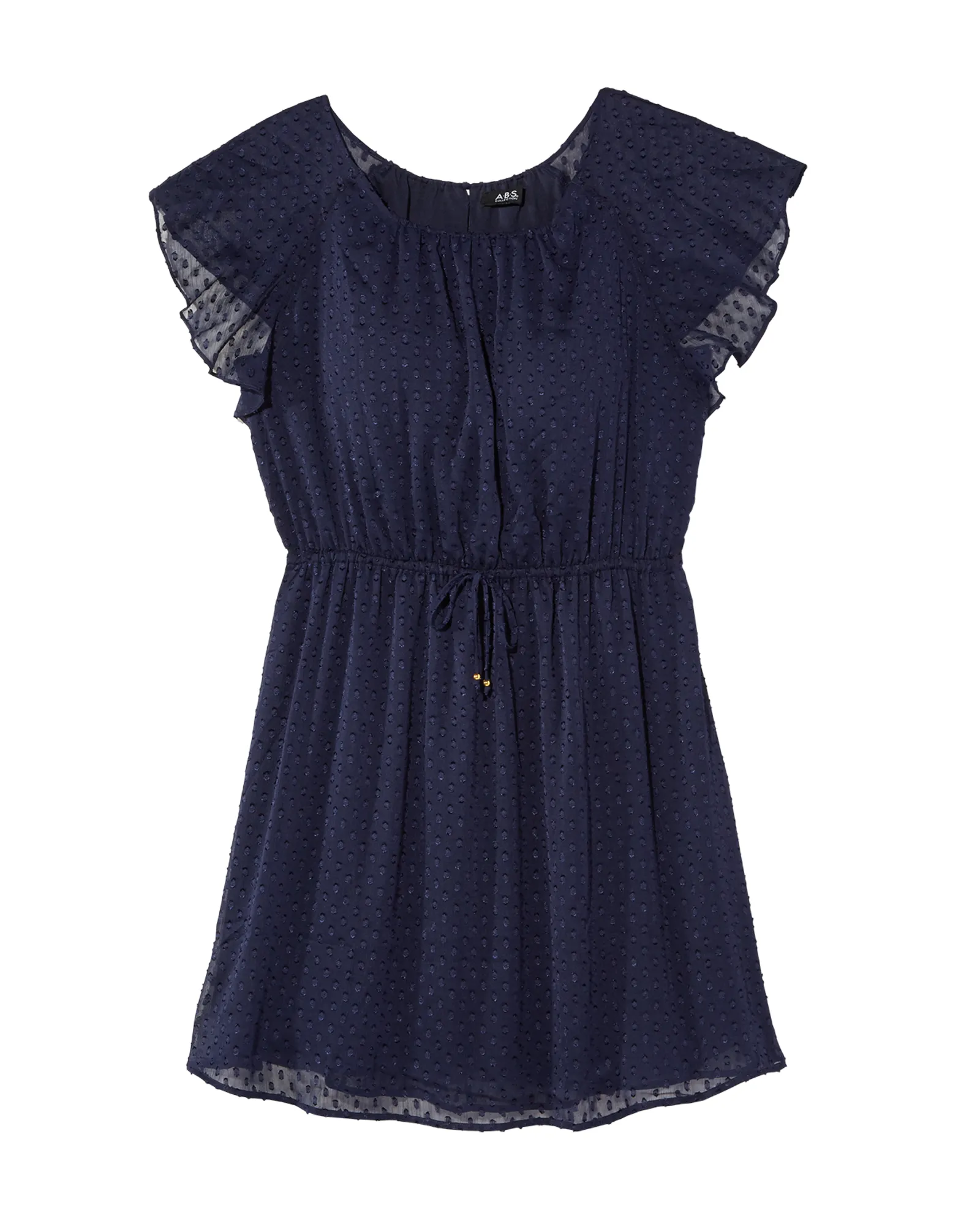 Tulsa Clip Dot Dress | Navy