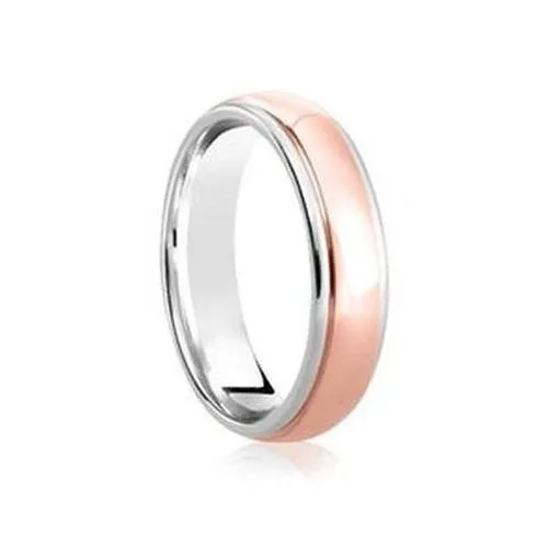 Two tone Polished Wedding Ring