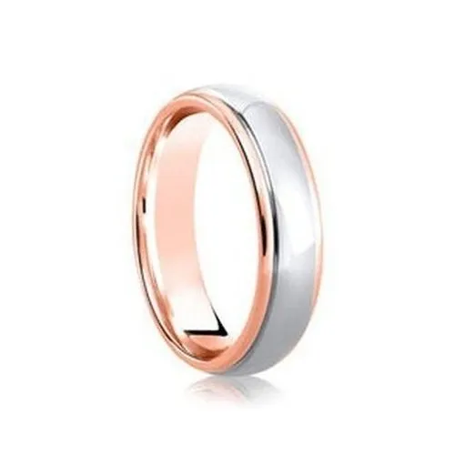 Two tone Polished Wedding Ring