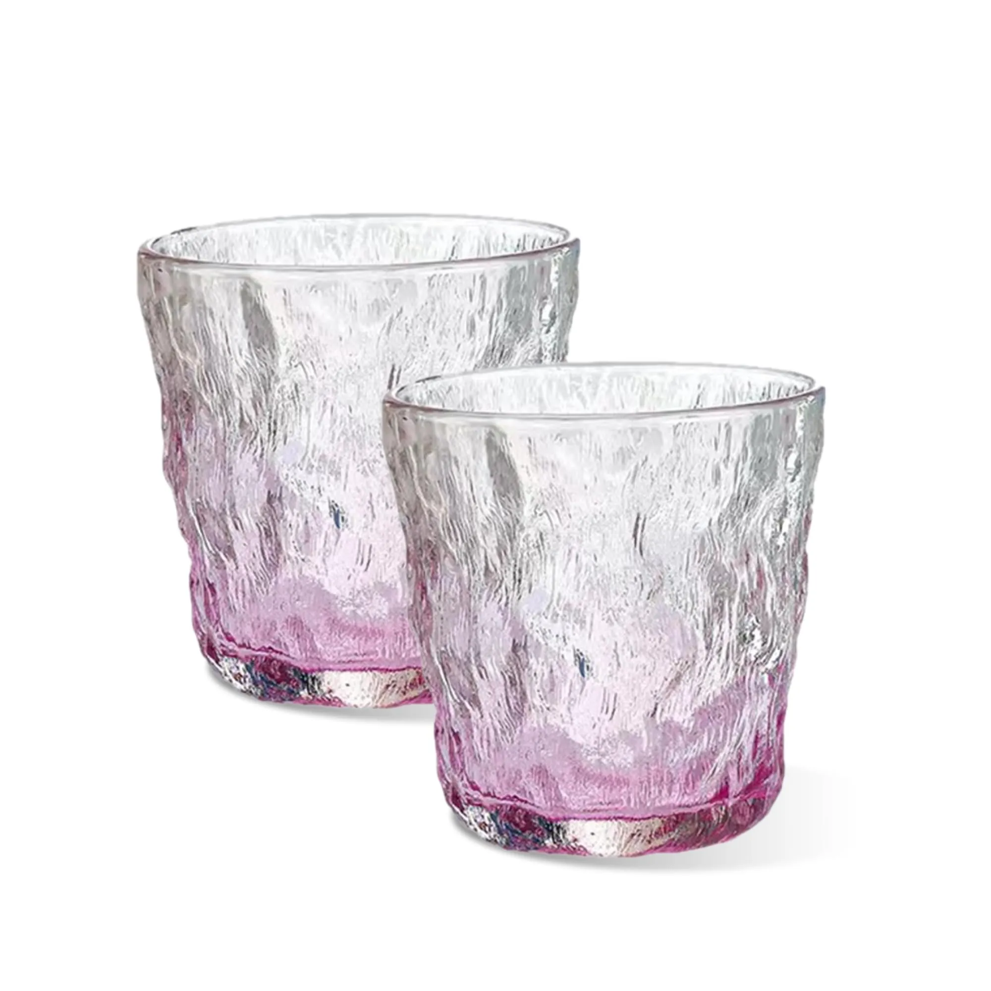 UMAI Whiskey Glasses Set of 2 (270ml Each) | Lead Free Neat Whiskey Glass | Heavy Bottom Drinking Glass | Crystal Glass for Bar Home | Glass for Drinks | Cocktail Glasses | Highball Glass (Purple)