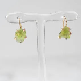 Variance Objects Peridot 14K Gold Hook Earrings