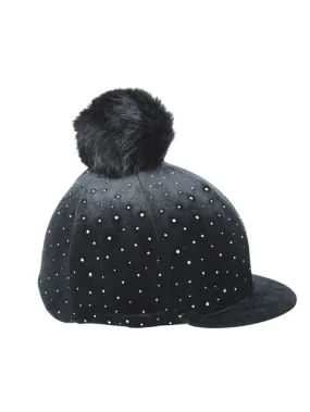 Velvet Sparkle Pom Pom Hat Cover