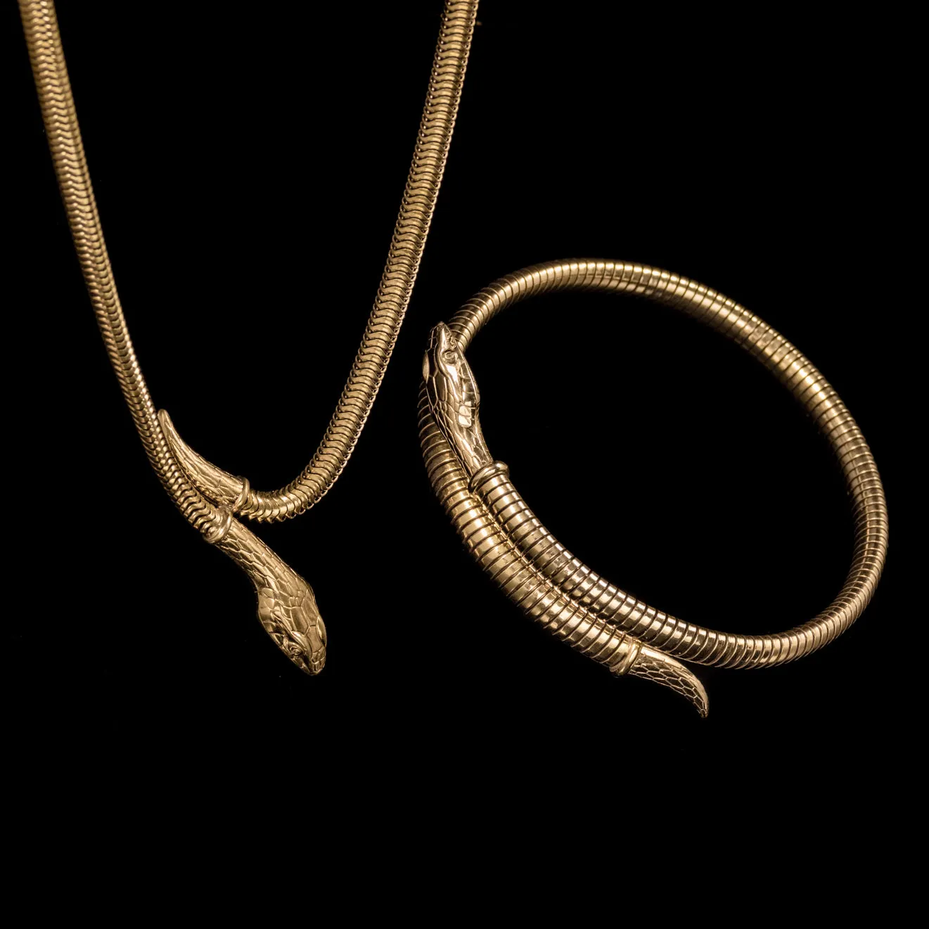 Vintage Rolled Gold Snake Bangle Circa 1950