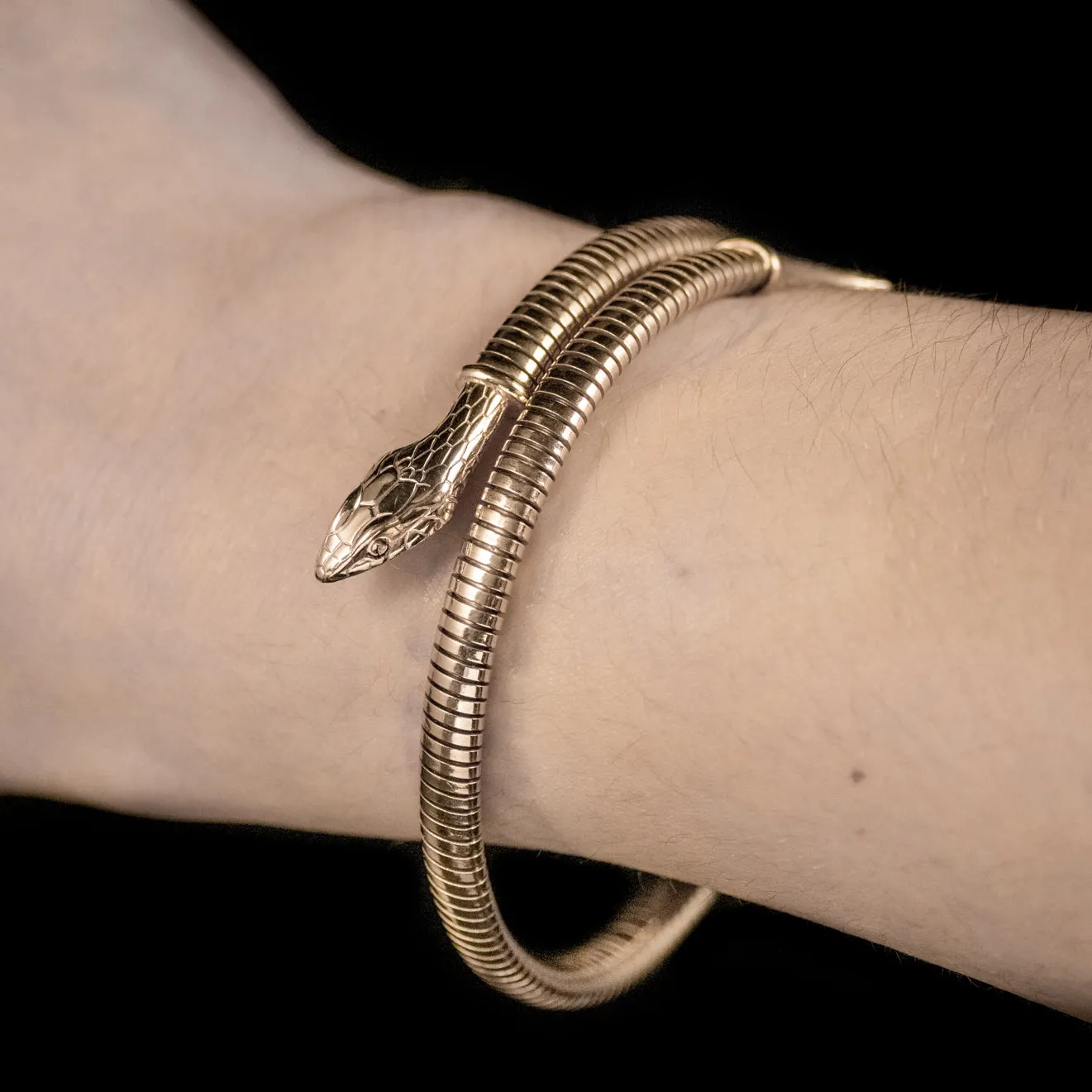 Vintage Rolled Gold Snake Bangle Circa 1950