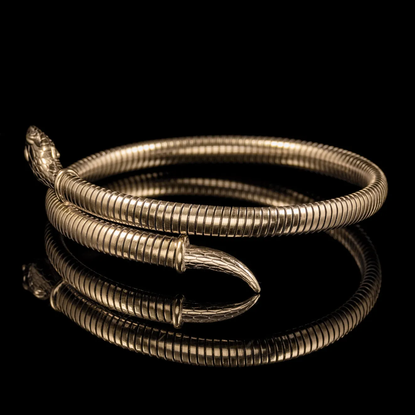 Vintage Rolled Gold Snake Bangle Circa 1950