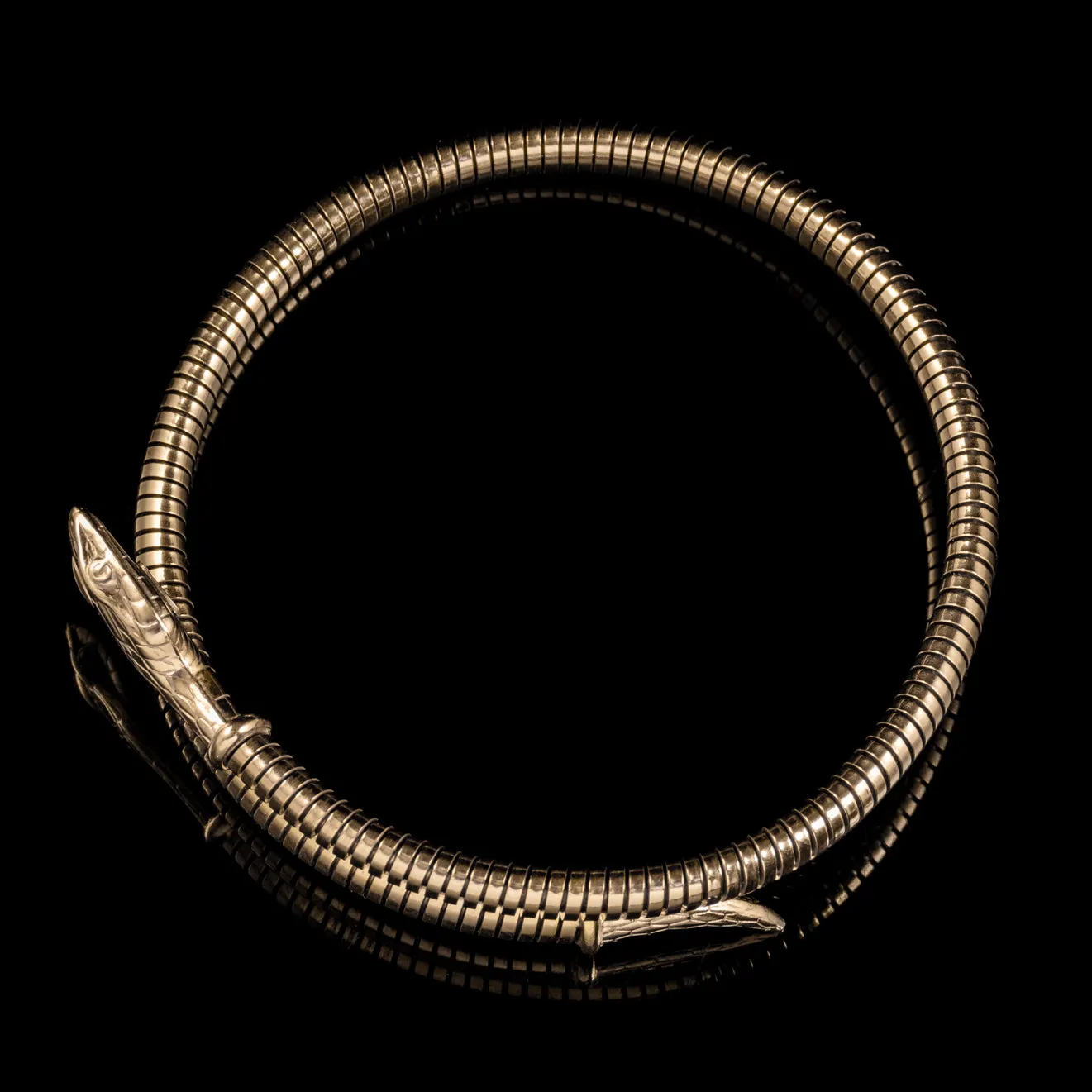 Vintage Rolled Gold Snake Bangle Circa 1950