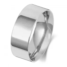 Wedding Band 9K Flat Court 8mm-1.80 Wedding  Ring W128WH