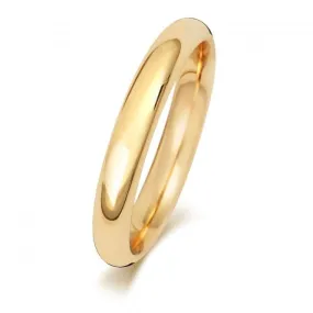 Wedding Band 9K Trad Court 3mm Wedding  Ring W163H