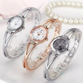 Women's steel belt student bracelet waterproof quartz electronic ladies fashion watch