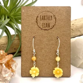 Yellow Daisy Earrings